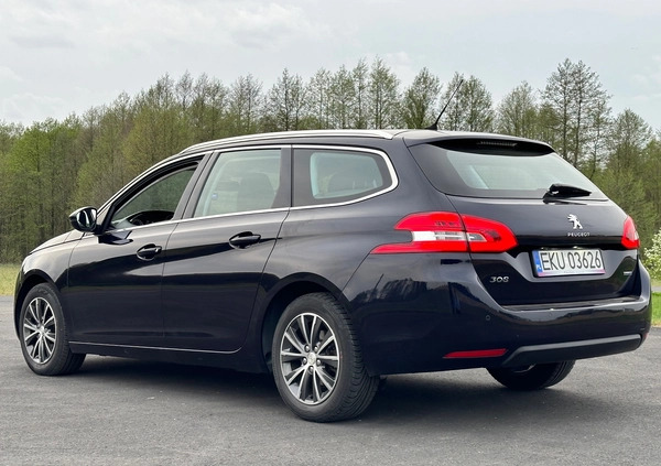 Peugeot 308 cena 39900 przebieg: 206000, rok produkcji 2016 z Kutno małe 106